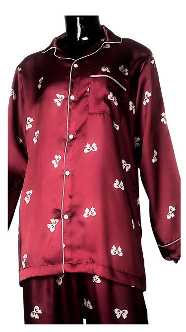 Maroon 🎀 Bows Silk - ELORA OFFICIAL